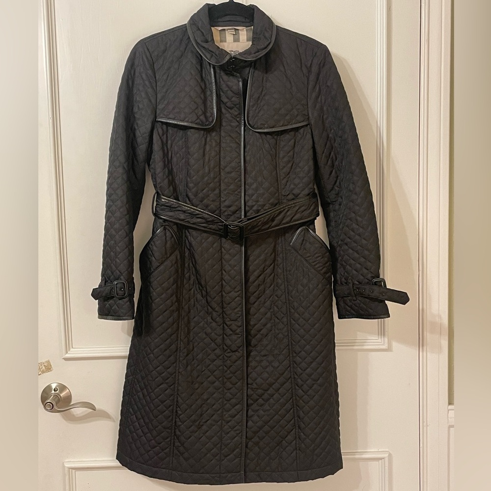 Burberry quilted trench coat